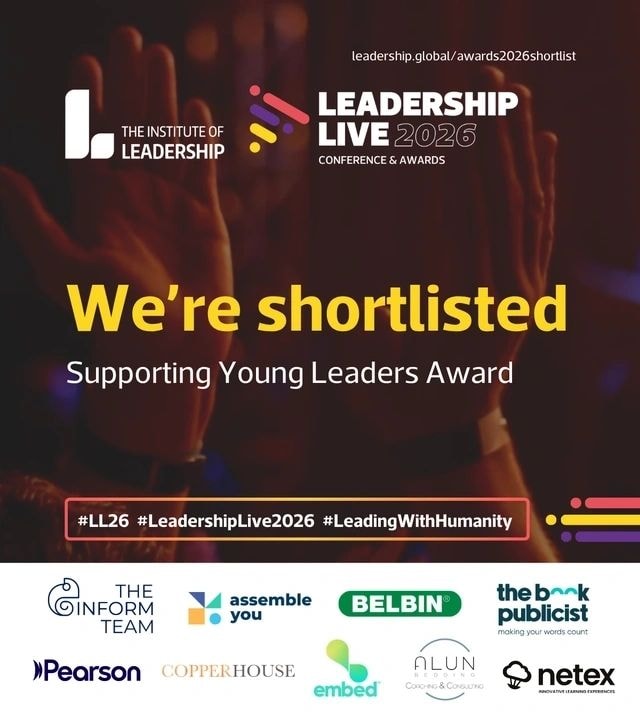 Leadership Live 2026 — We're shortlisted: Supporting Young Leaders Award