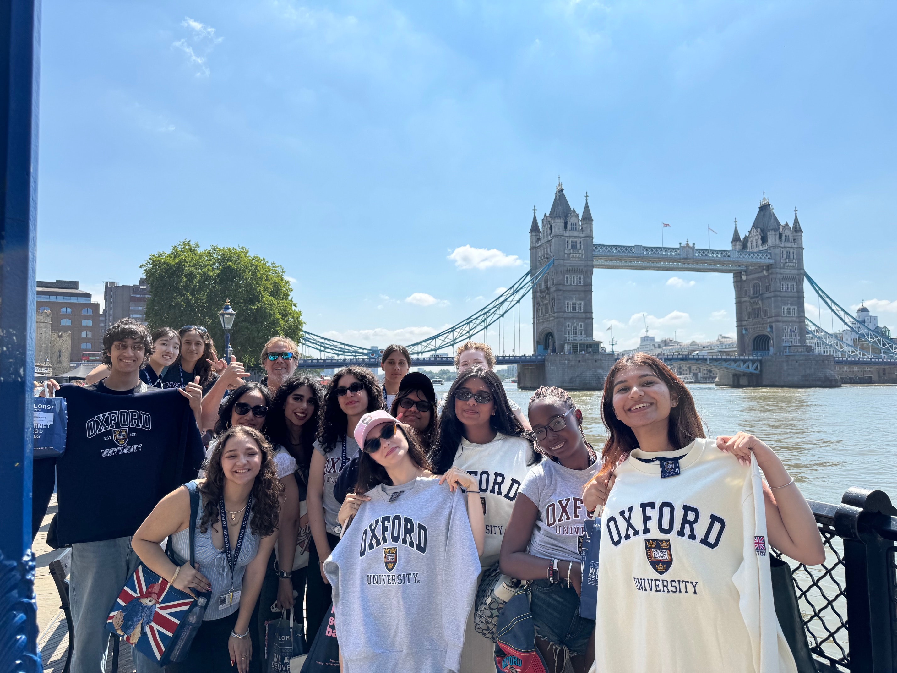 Oxford IQ Academy students at Tower Bridge, London