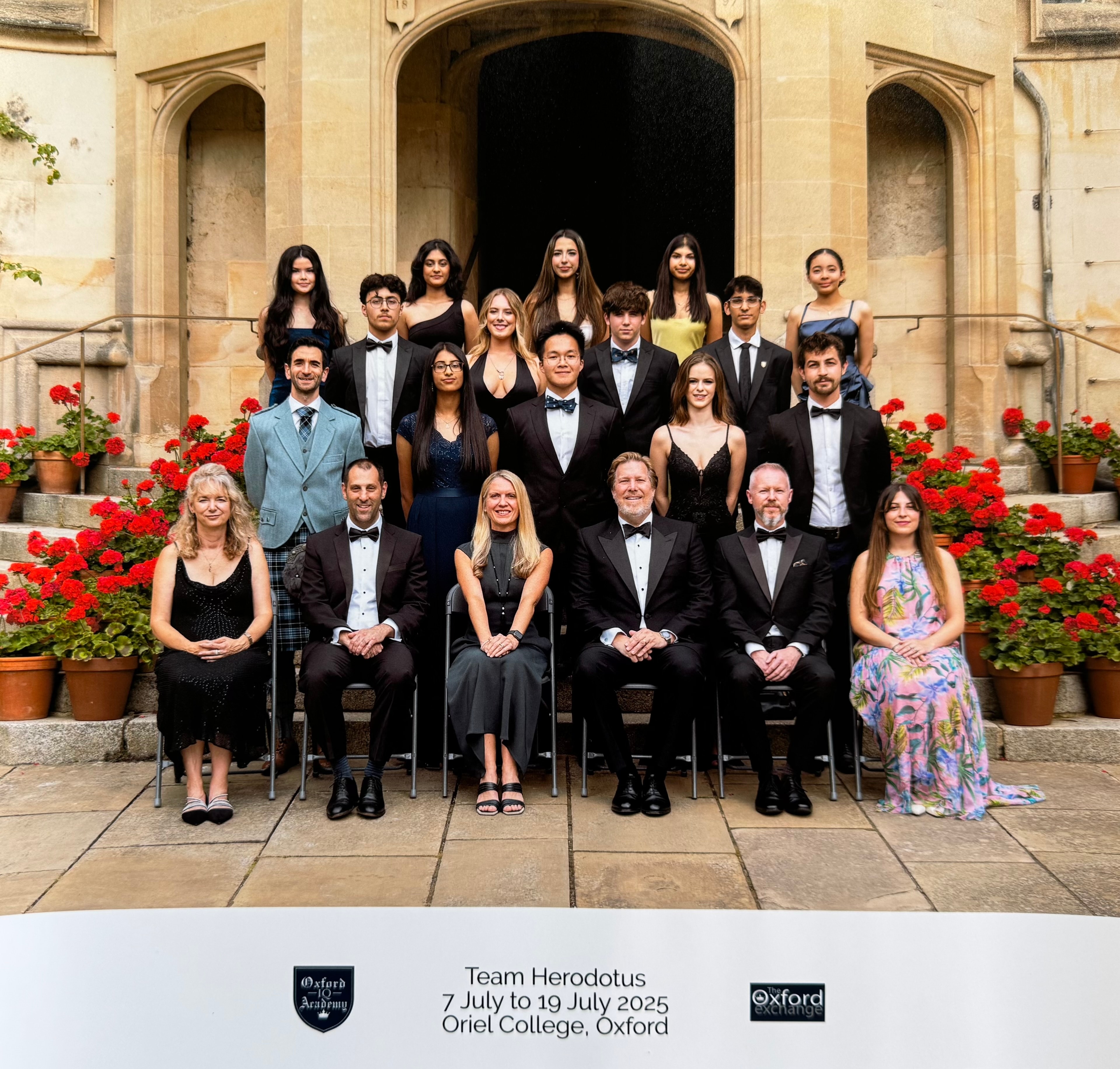 Team Herodotus formal group photograph at Oxford IQ Academy